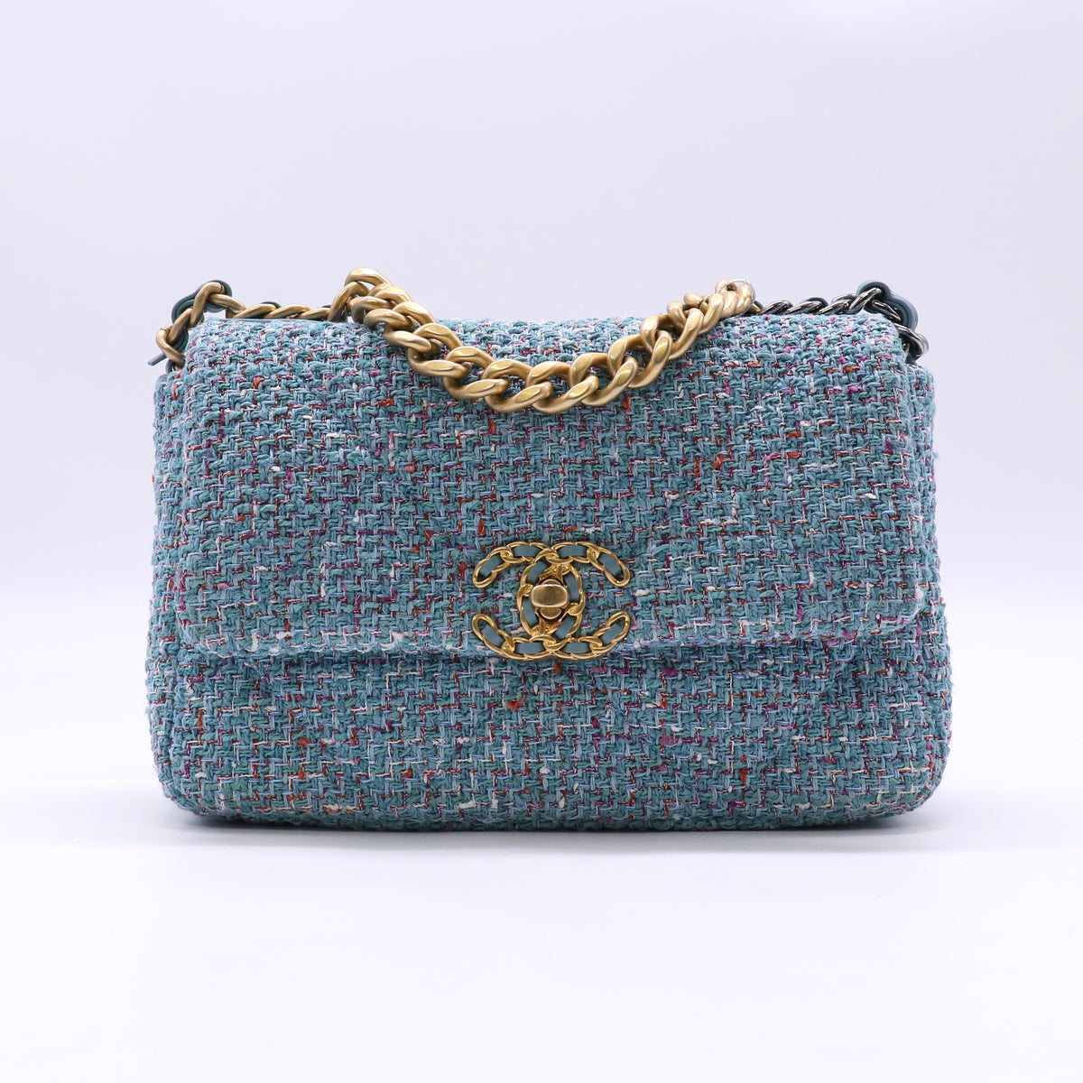 19 Flap Bag Quilted Tweed Medium crossbody bag