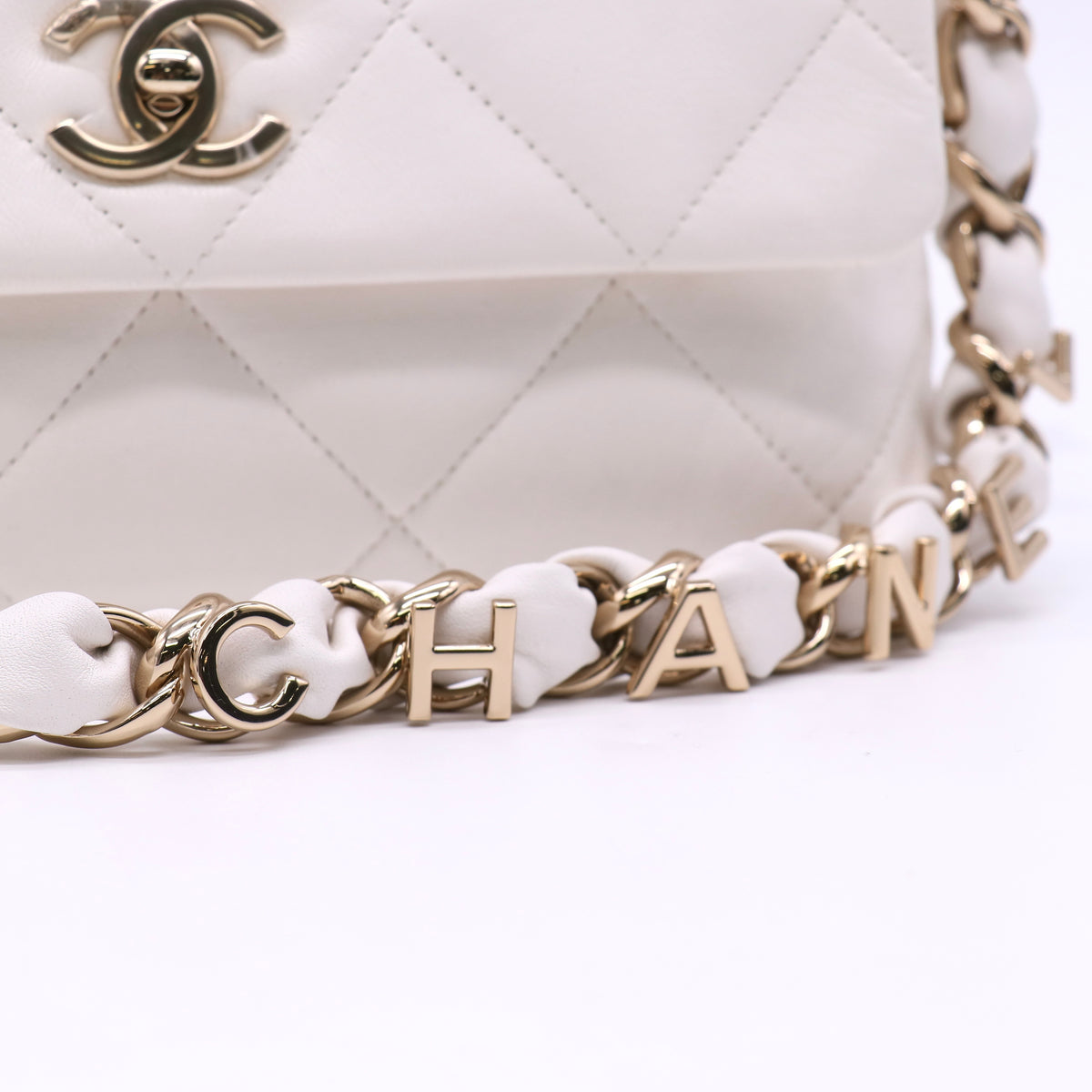 Lambskin Quilted Small Logo Strap Flap Bag Twins LDZ1704
