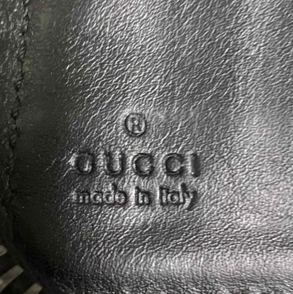 Gucci Guccissima Leather Zip Around Continental Wallet W23612