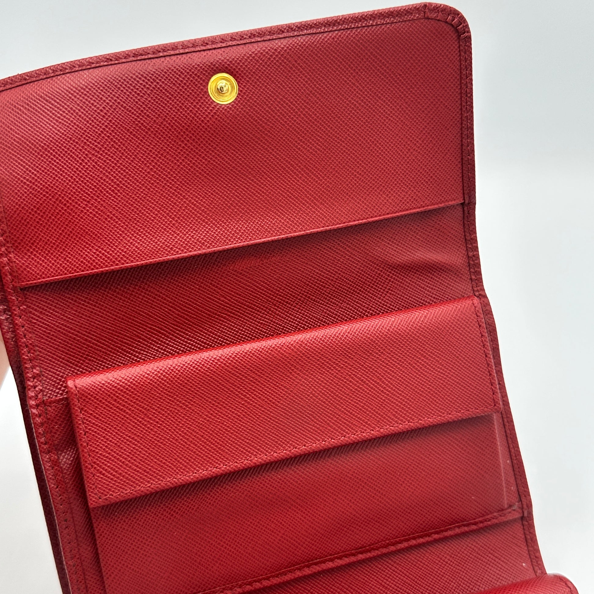 Saffiano Metal Flap Wallet Fuoco