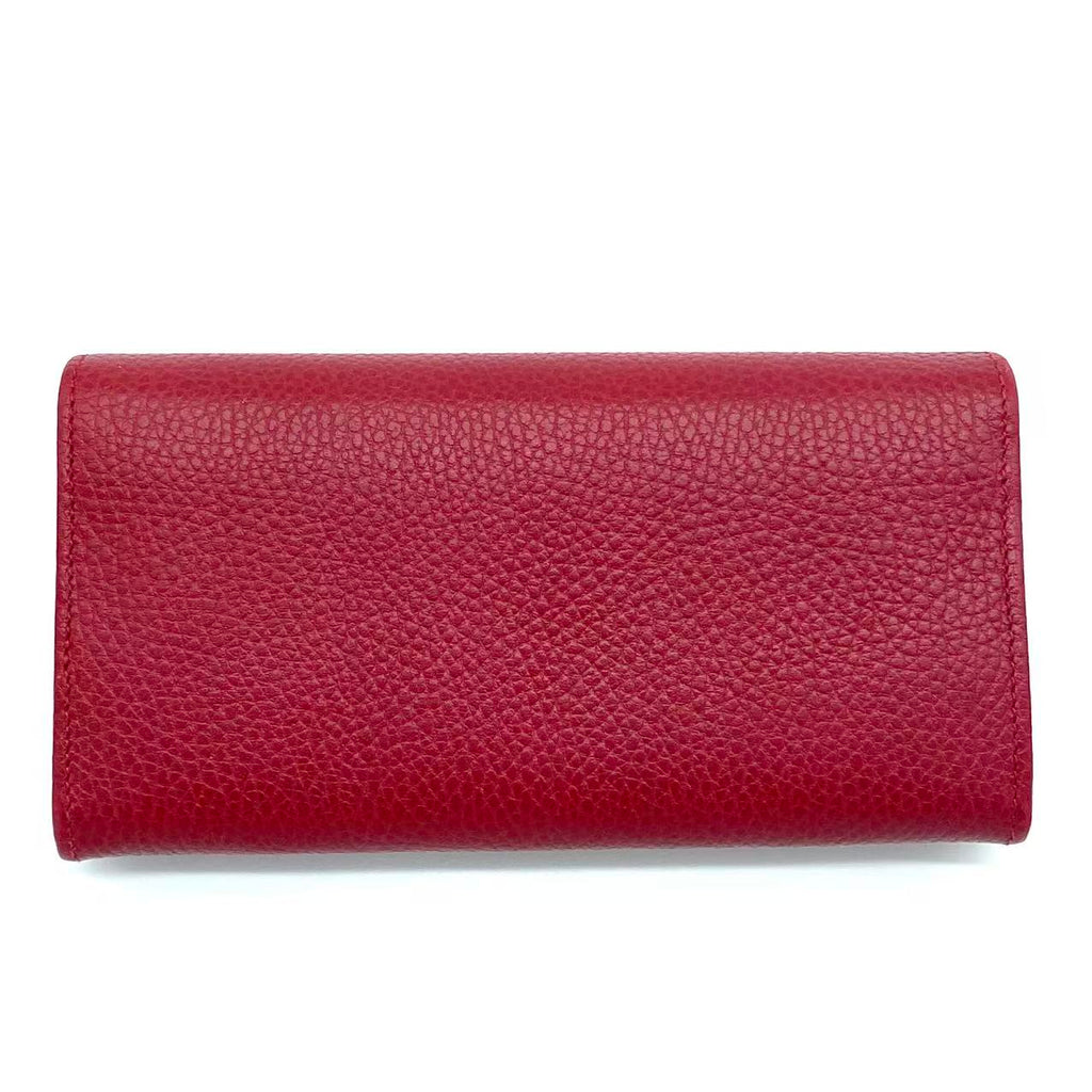Long Wallet GG MARMONT Leather Red