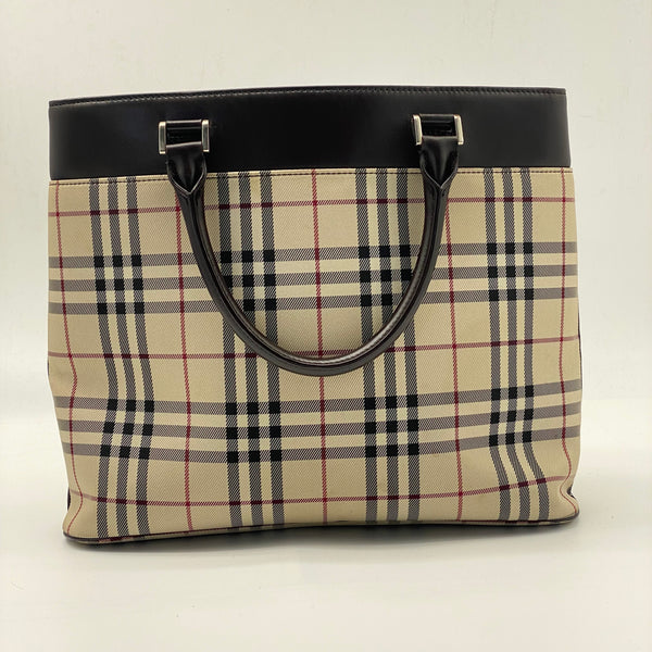 BURBERRY Nova Check Canvas Tote Bag