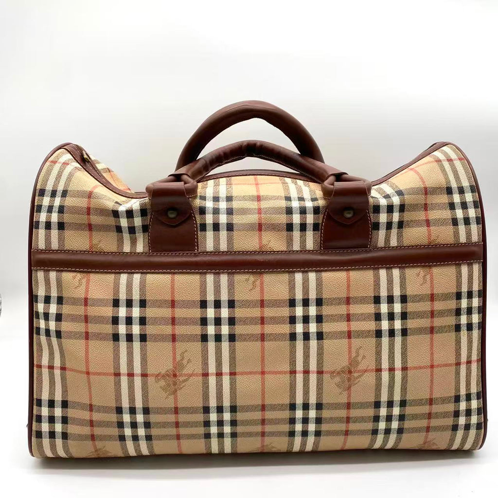 Burberry Haymarket Check Duffle Travel Bag