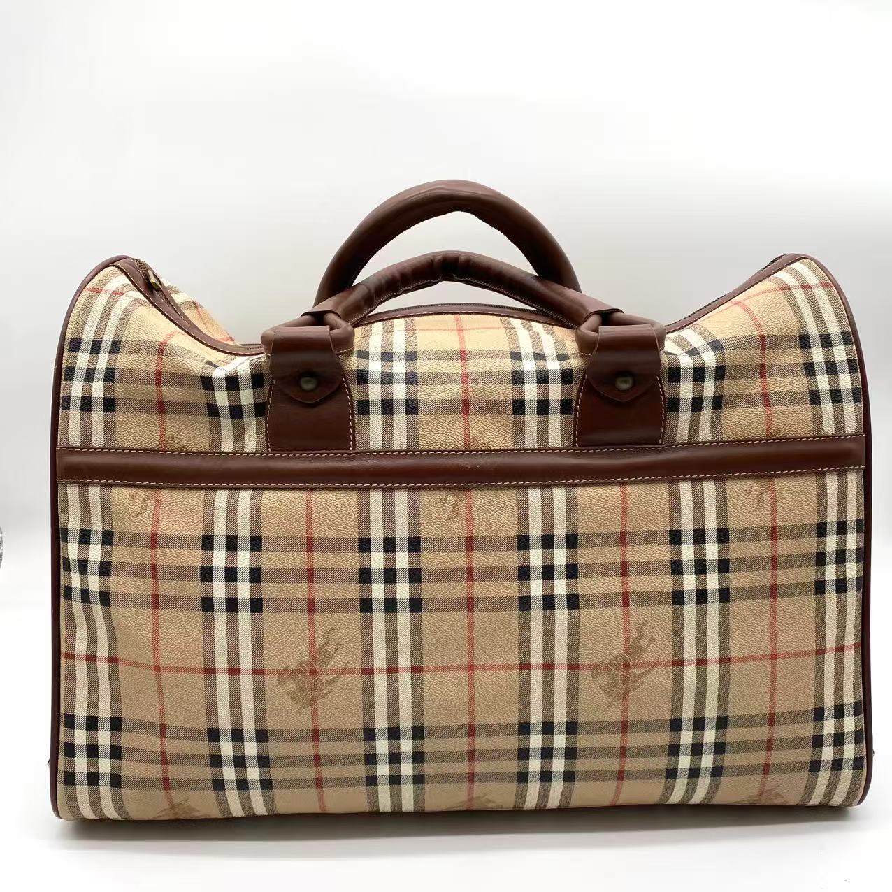 Burberry Haymarket Check Duffle Travel Bag