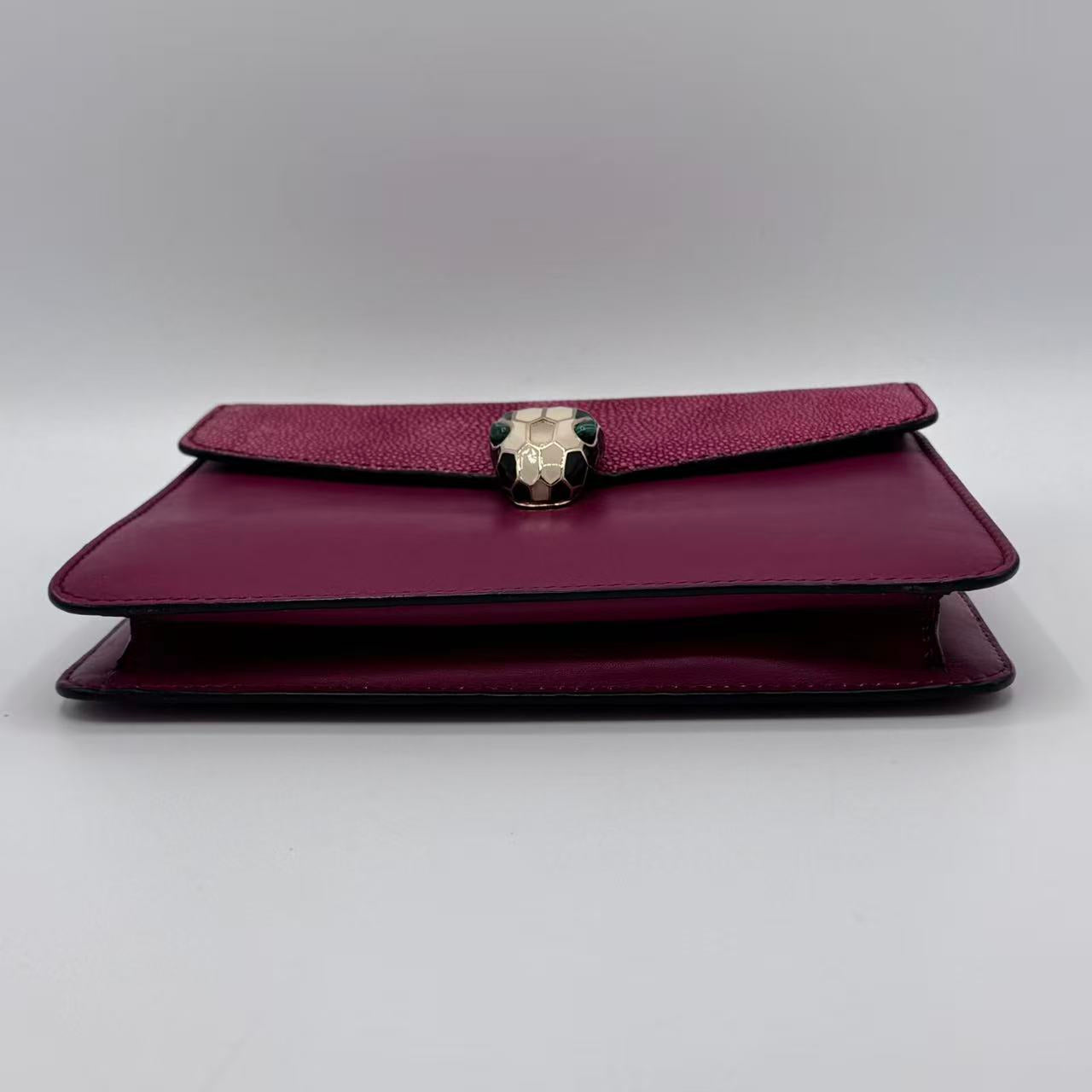 Calfskin Serpenti Forever Shoulder Bag Tropical Turquoise RED