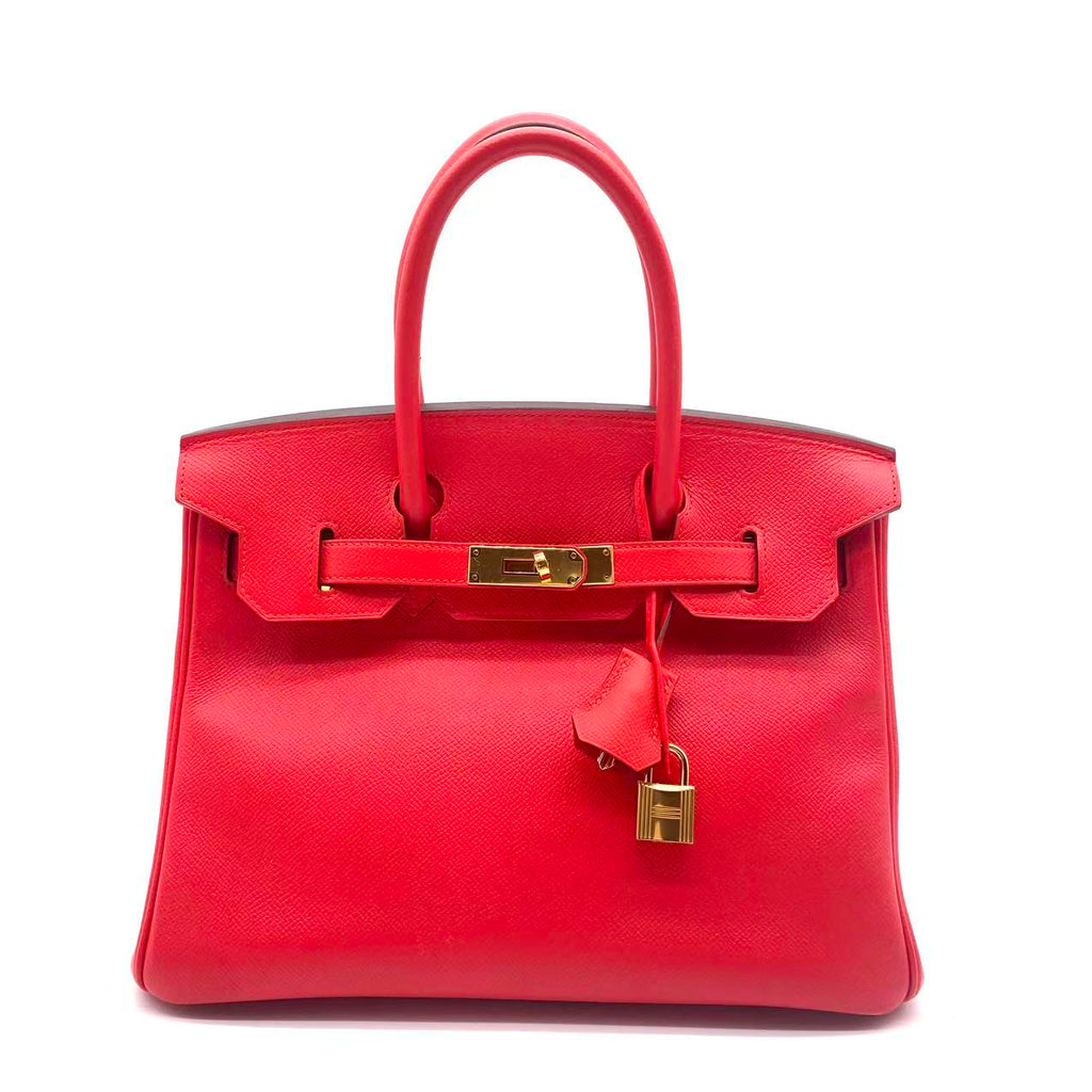 Birkin 30 epsom Rouge Casaque Gold Hardware