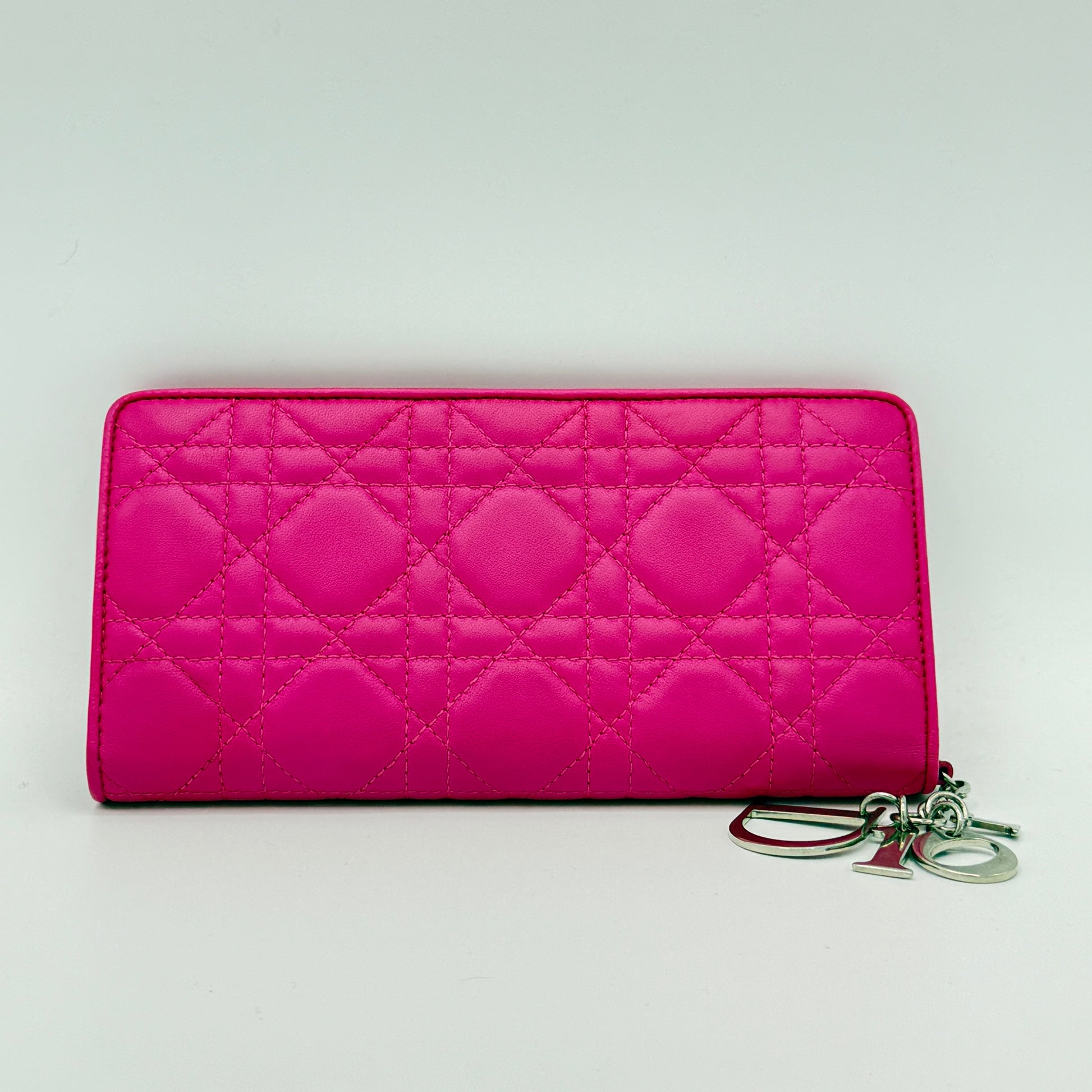 Lambskin Cannage Rendezvous Wallet Pink