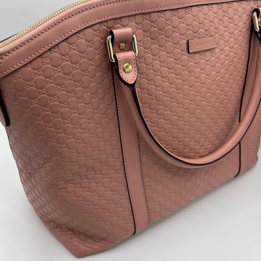 Britt Convertible Dome Satchel Microguccissima Medium Pink