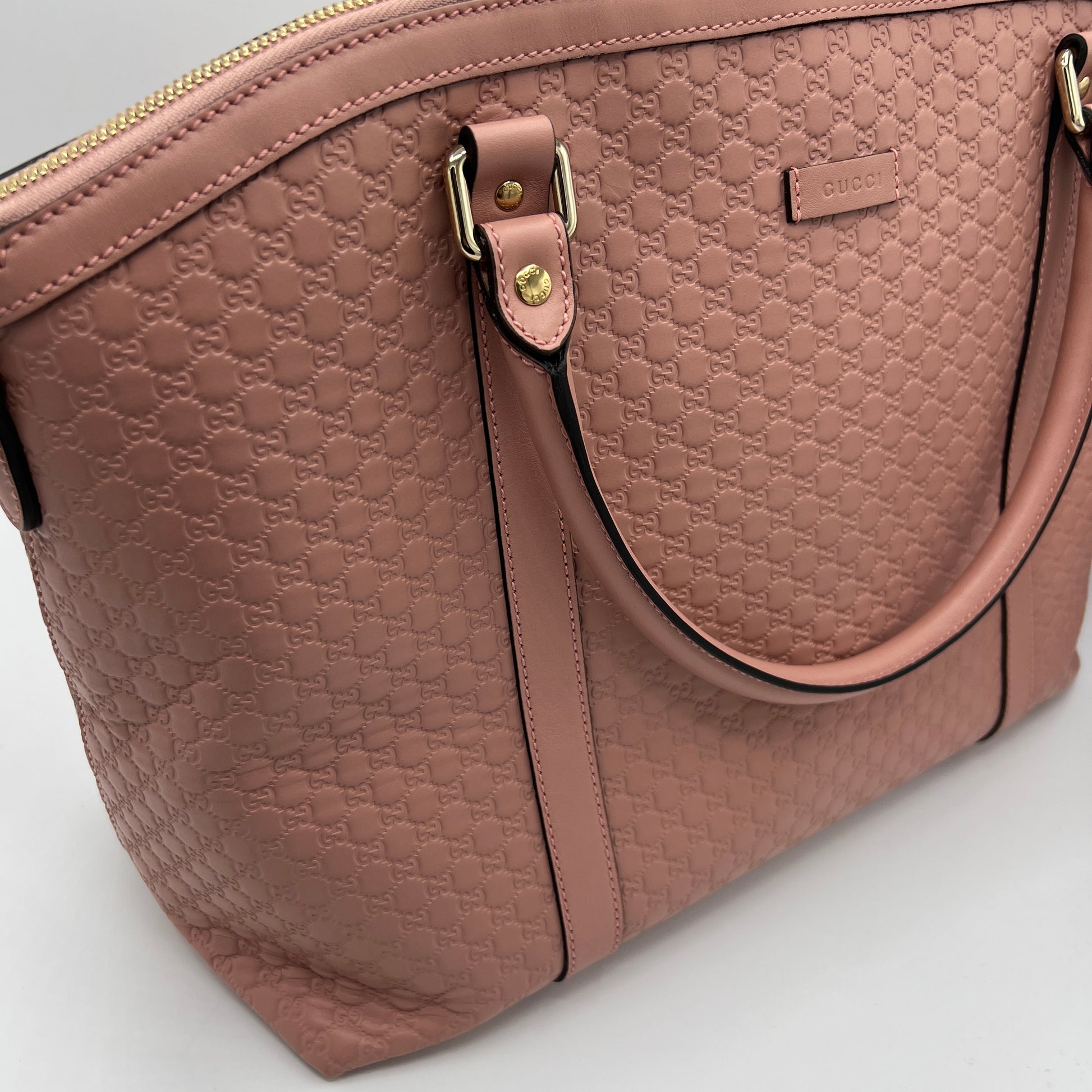 Britt Convertible Dome Satchel Microguccissima Medium Pink
