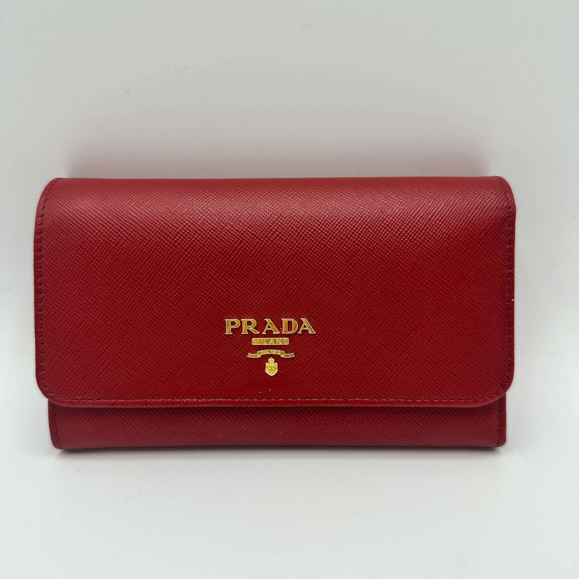 Saffiano Metal Flap Wallet Fuoco