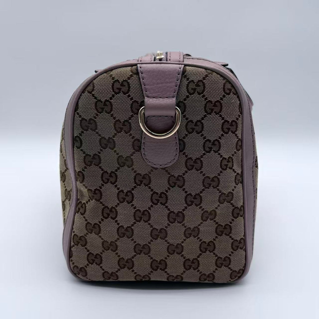 GUCCI Vintage Web Boston Bag