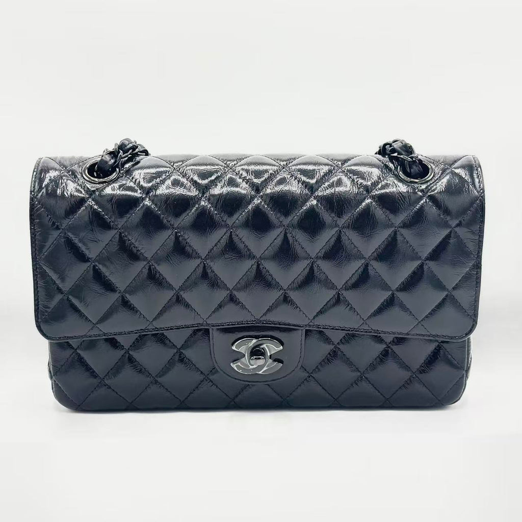 So Black Classic Medium Double Flap Bag