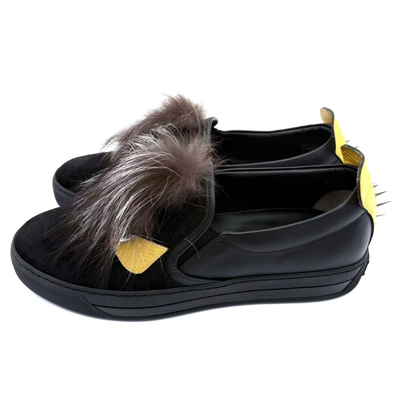Monster Bug Eyes Black Yellow Eyes Sneakers Slip-On