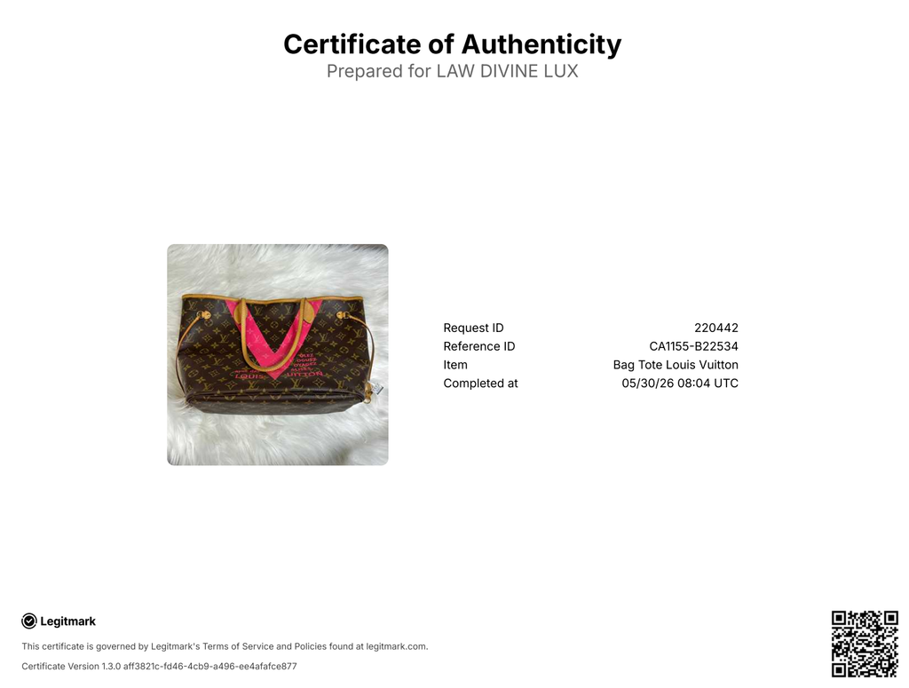 Louis Vuitton Monogram V Neverfull MM Grenade Twins B22534