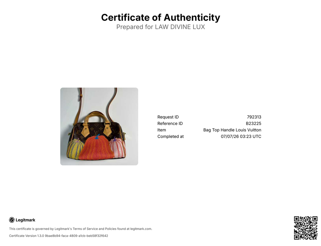 Speedy Bandouliere Bag Yayoi Kusama Pumpkins Monogram Canvas 20 Twins B23225