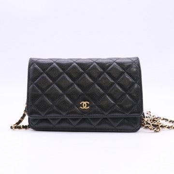Wallet on Chain Quilted Caviar Twins LDZ1260