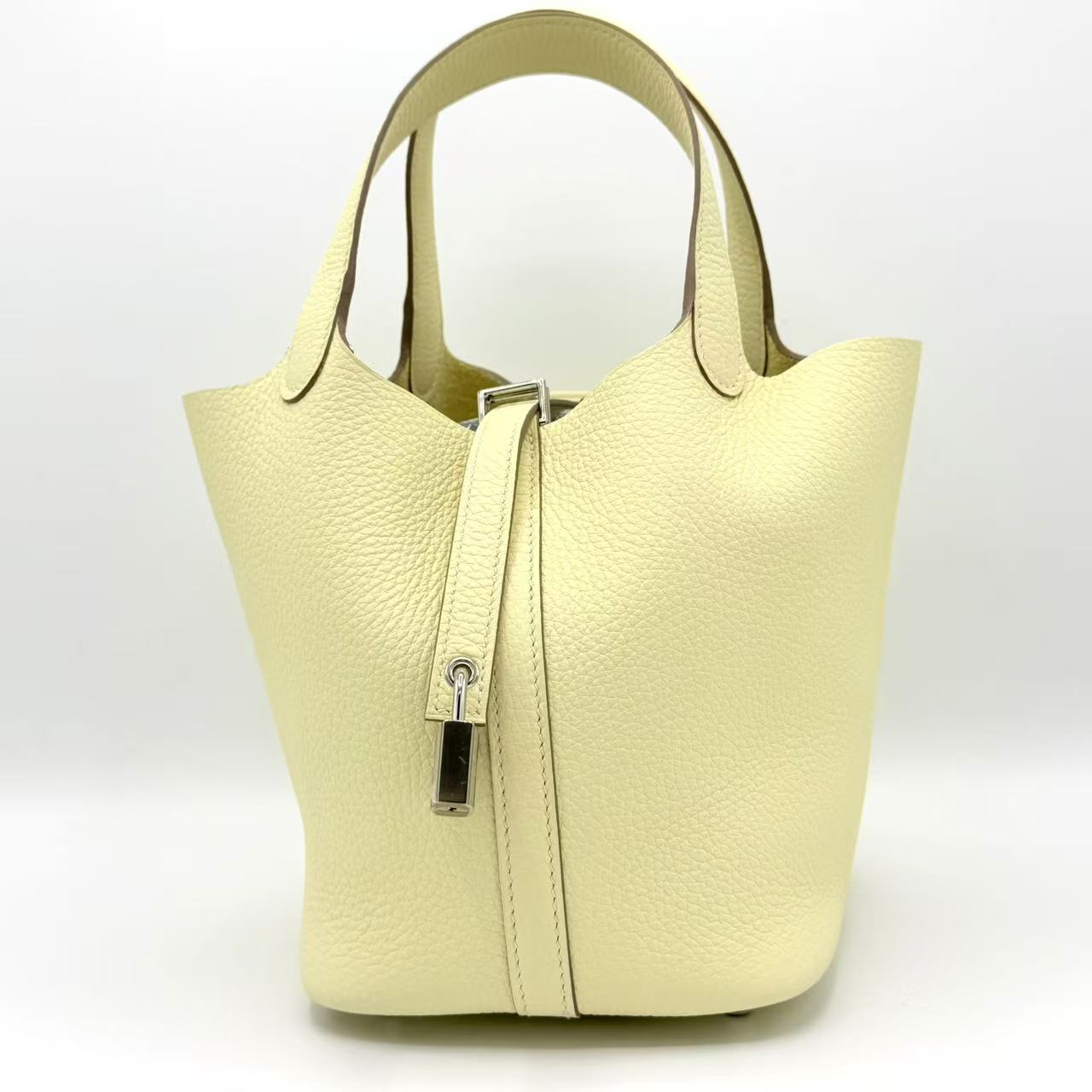 Picotin 18 Lock Bag Clemence Jaune Poussin