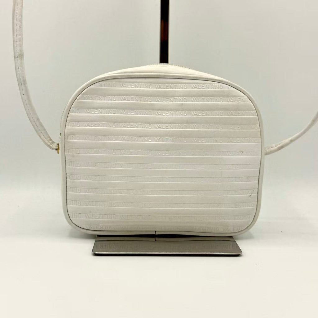 leather Clutch Bag White