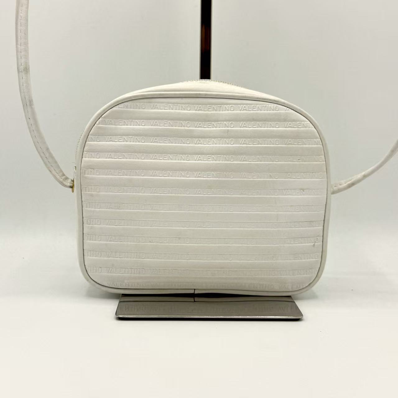 leather Clutch Bag White