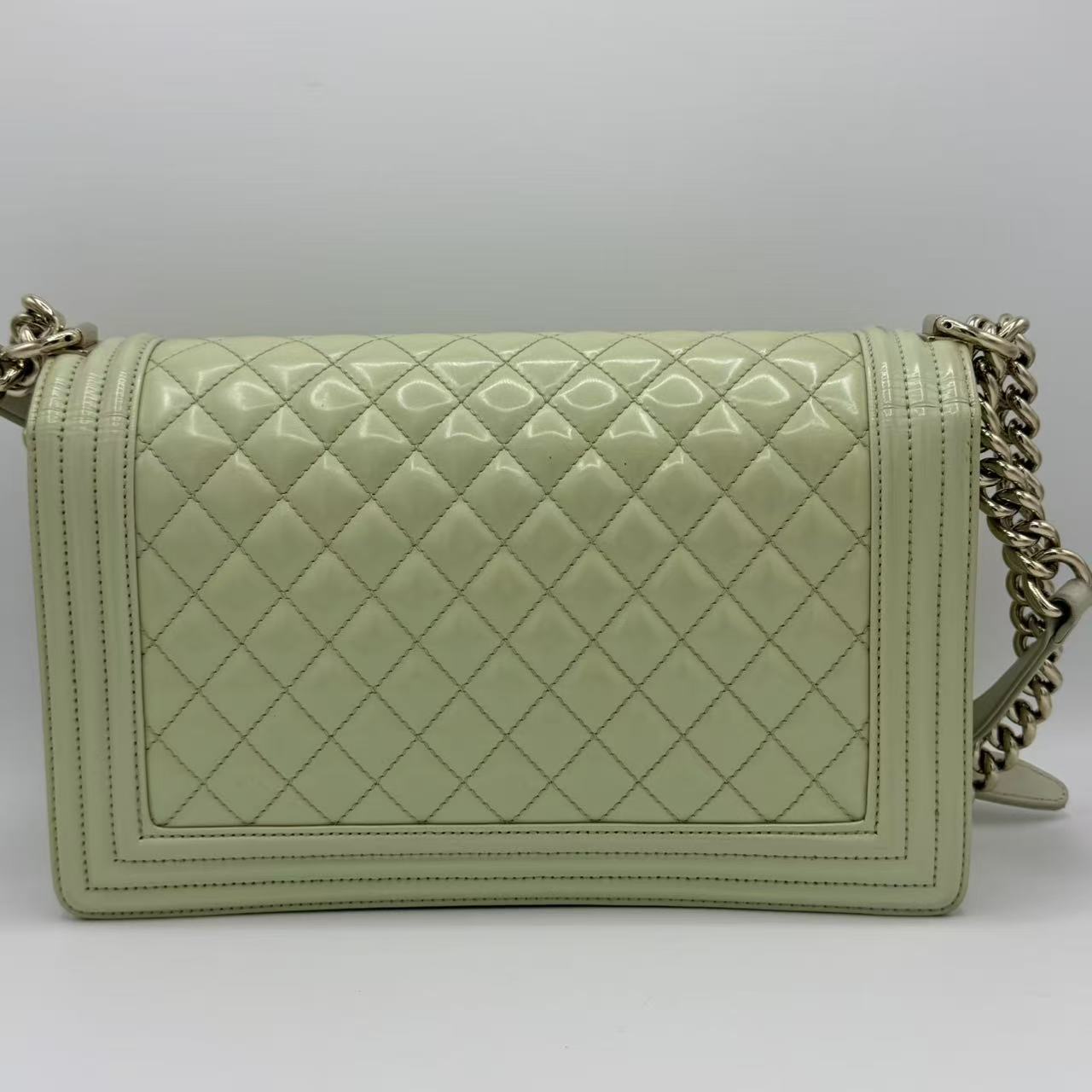 Boy Flap Bag Quilted Patent Large