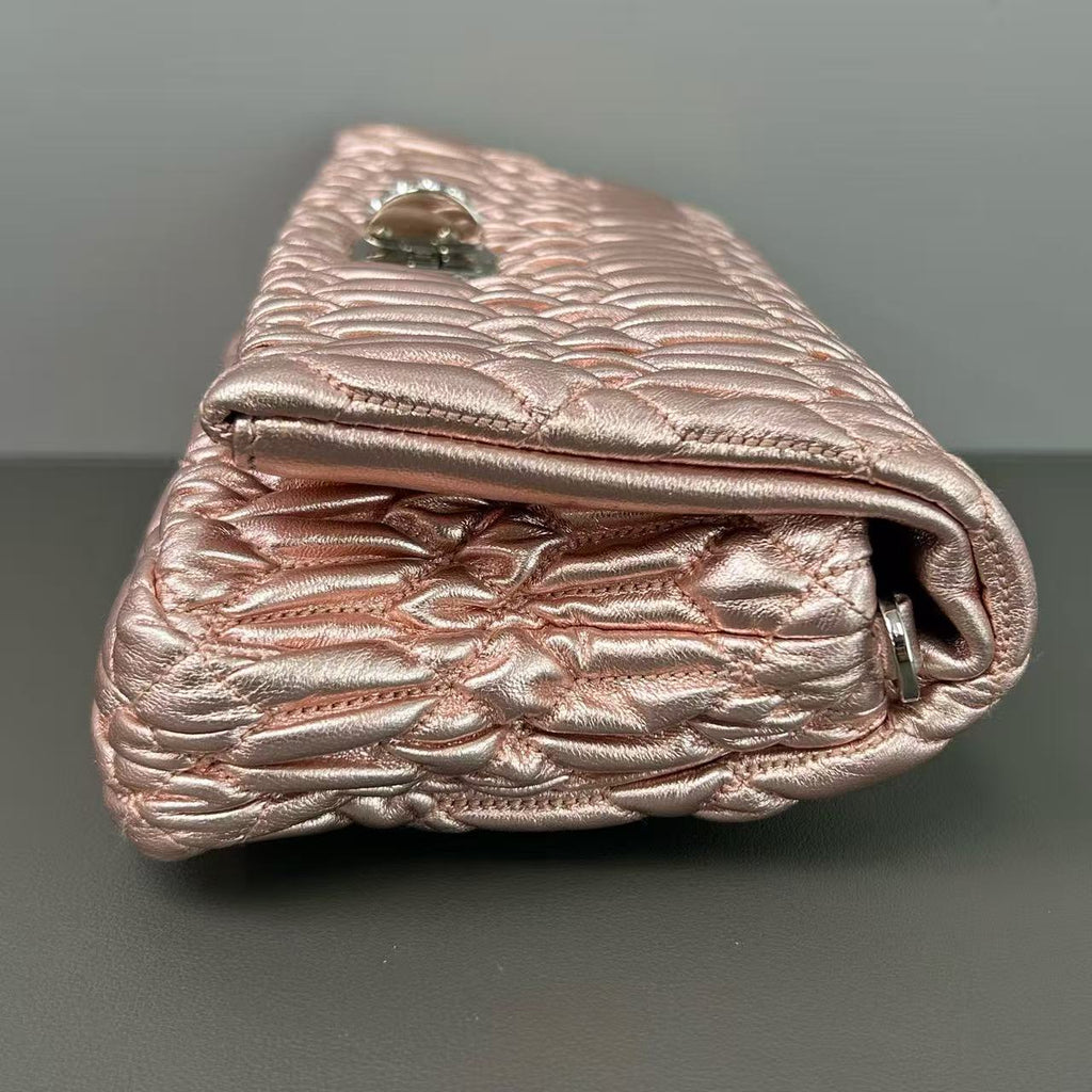 Crystal Clutch Matelasse Satin Small Twins LDJ4330