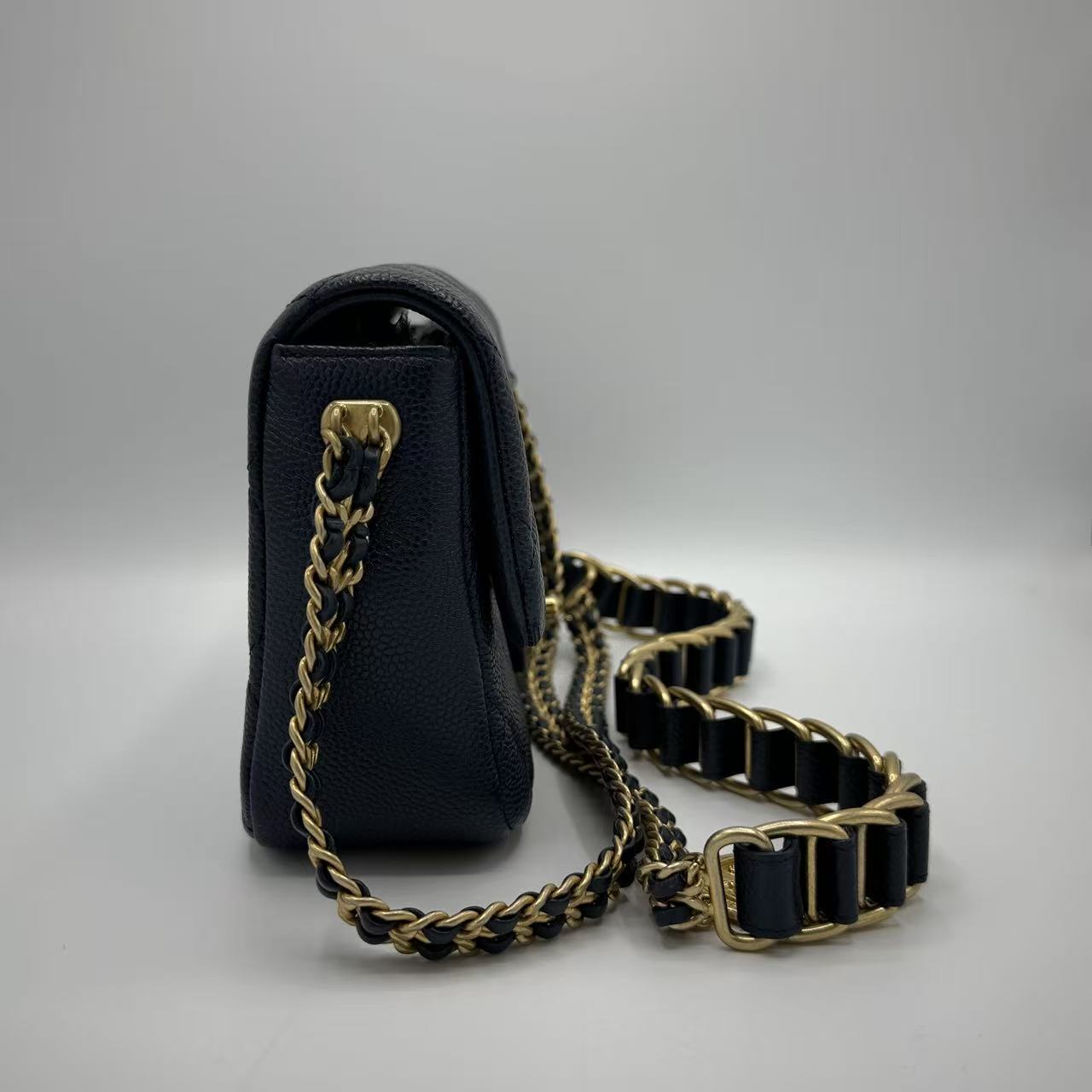 Chain Soul Flap Bag Quilted Caviar Mini