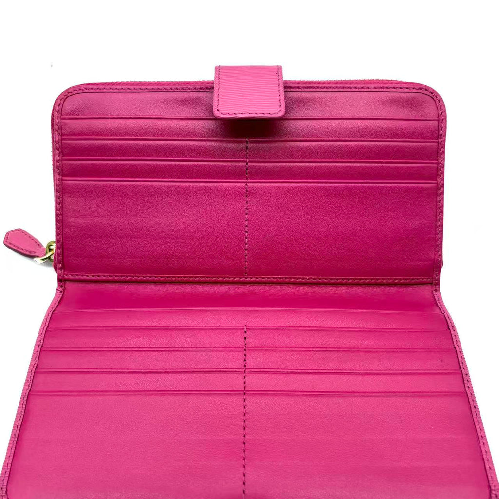 Saffiano leather Pink Leather wallet