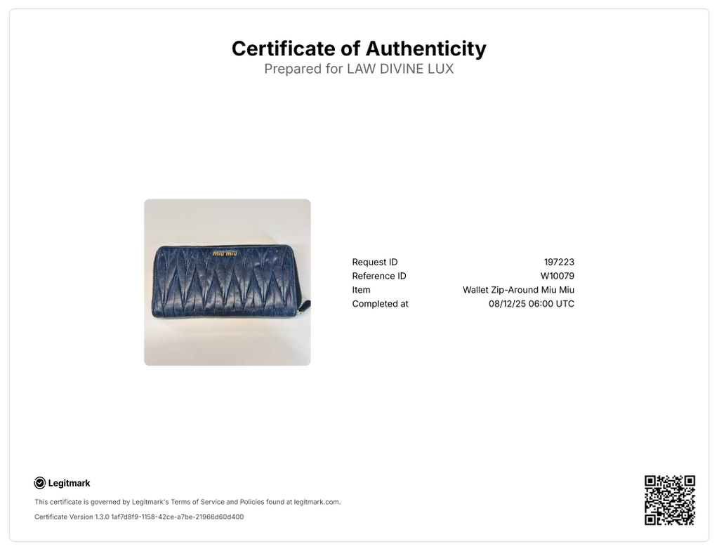 Continental Wallet Matelasse Leather Blue Gisel