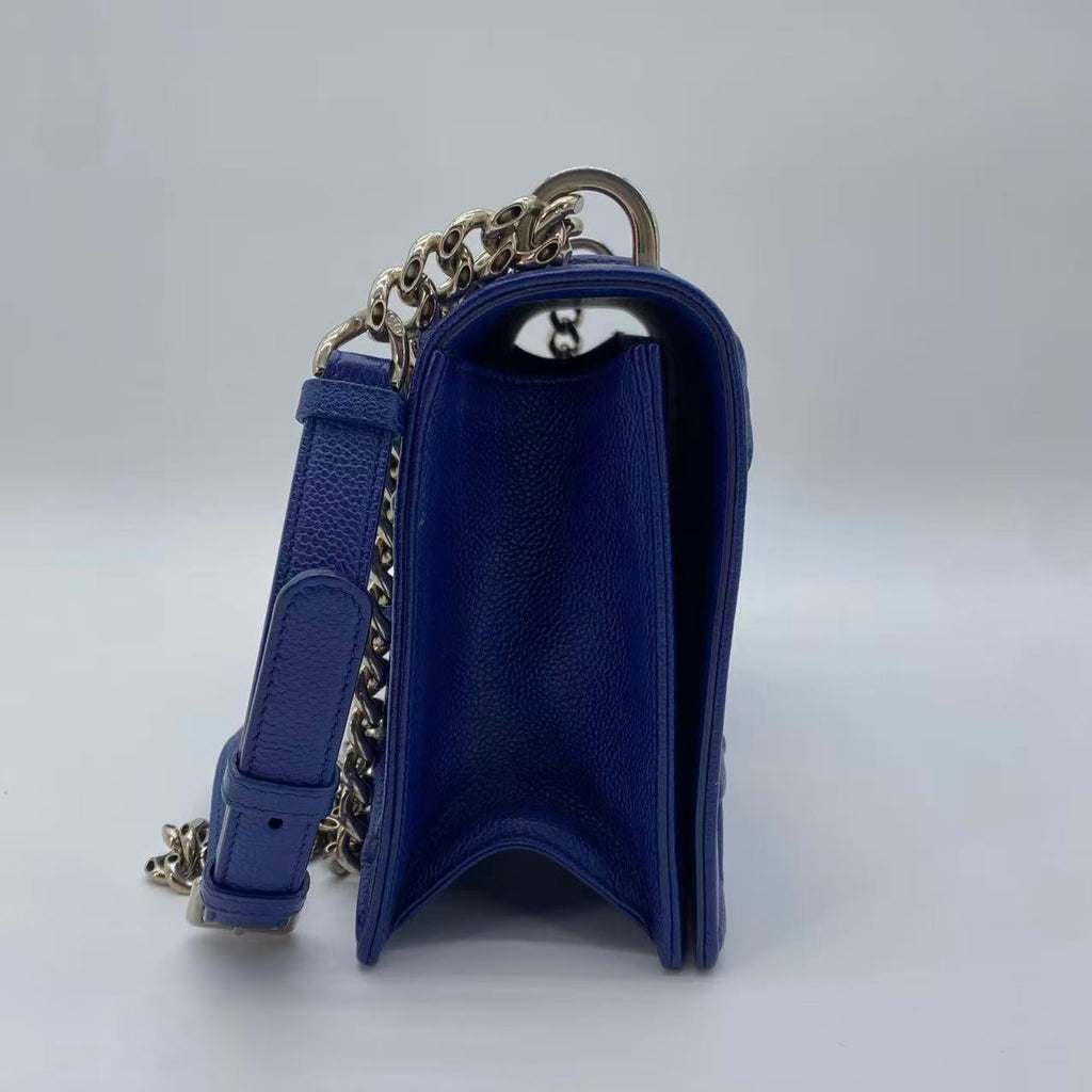 Diorever Shoulder Bag Leather Blue
