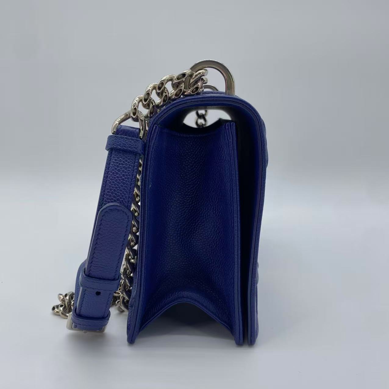 Diorever Shoulder Bag Leather Blue