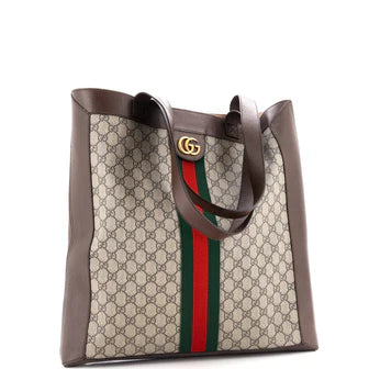 Ophidia Soft Open Tote GG Coated Canvas Large twins
