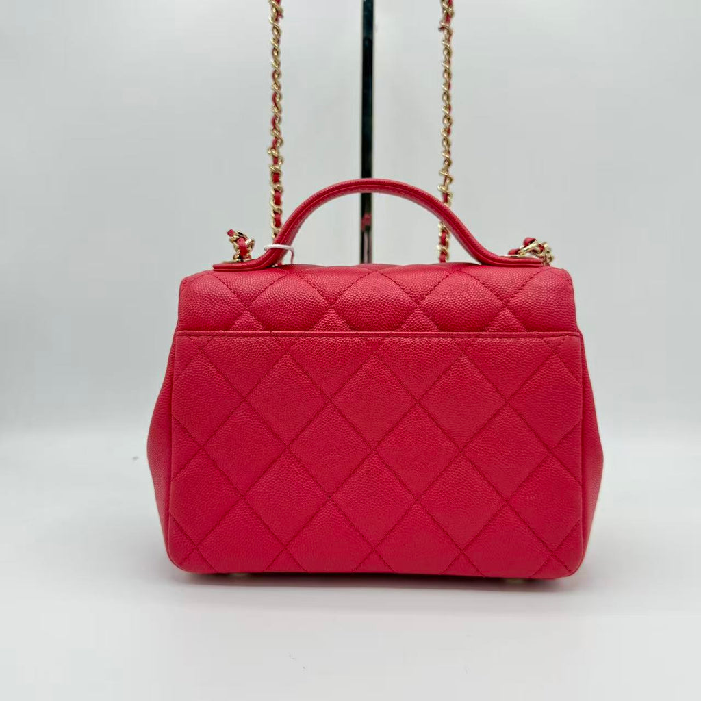 Business Affinity Flap Bag Quilted Caviar Small