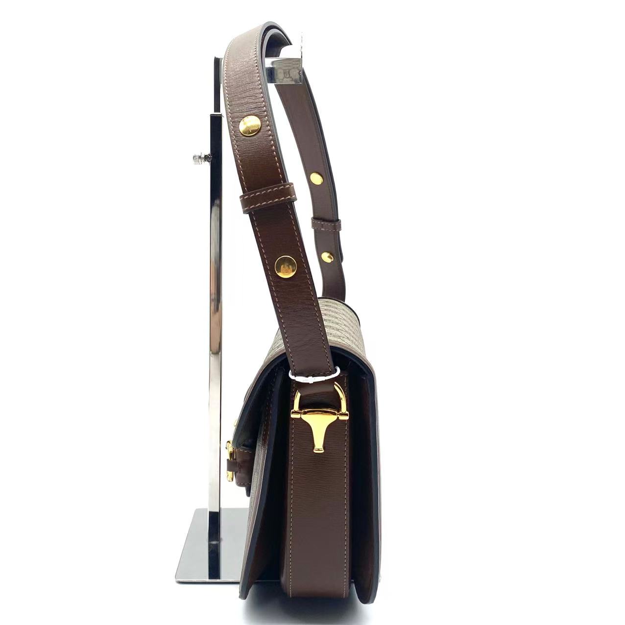 GG Supreme brown Horsebit 1955 medium shoulder bag