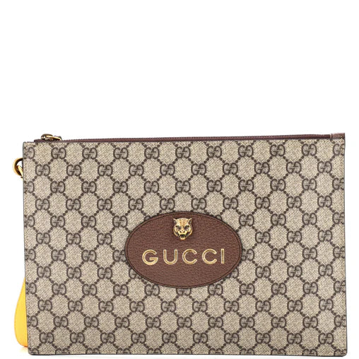 Neo Vintage Wristlet Pouch GG Coated Canvas Twins