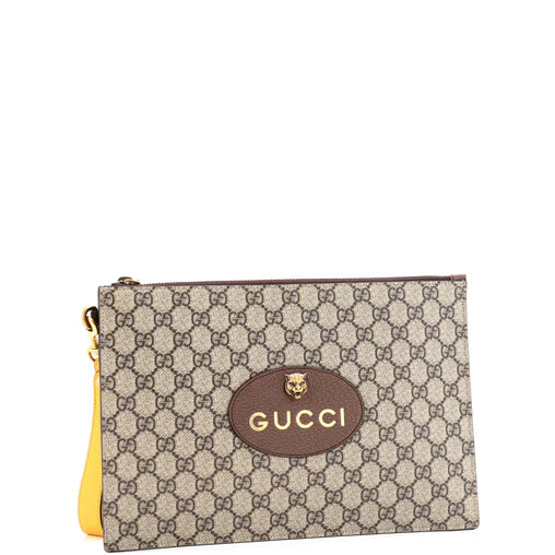 Neo Vintage Wristlet Pouch GG Coated Canvas Twins