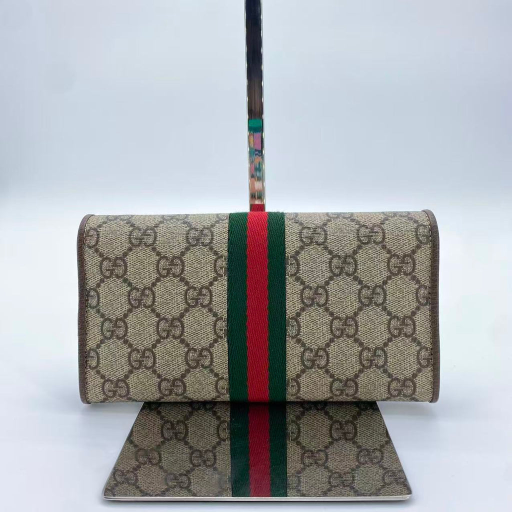 Ophidia Chain Wallet GG Coated Canvas