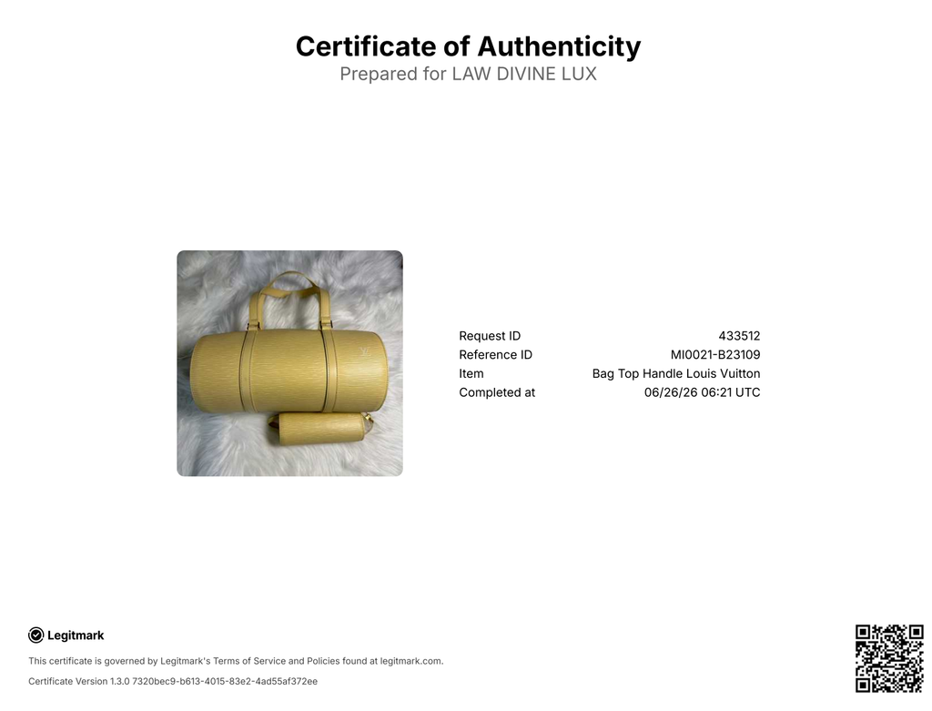Louis Vuitton Yellow Epi Leather Papillon 30 Twins B23109
