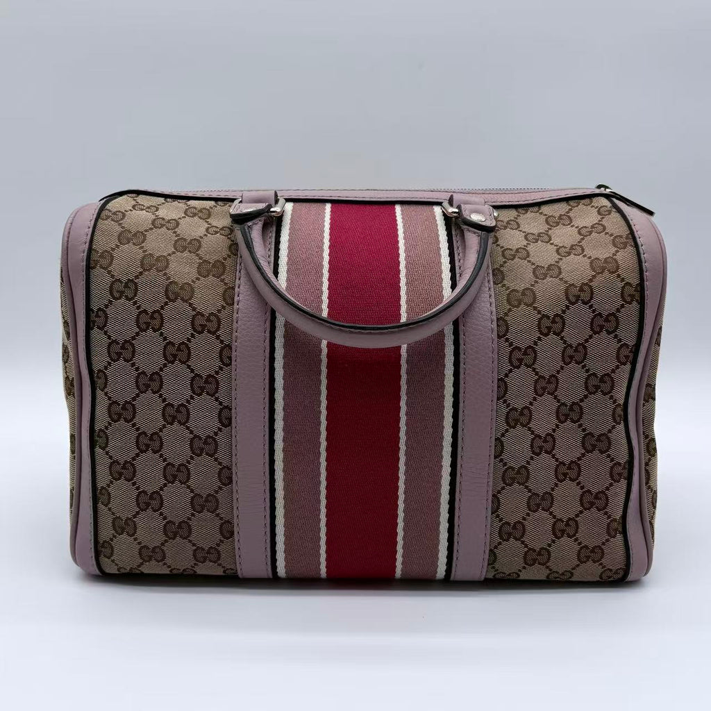 GUCCI Vintage Web Boston Bag