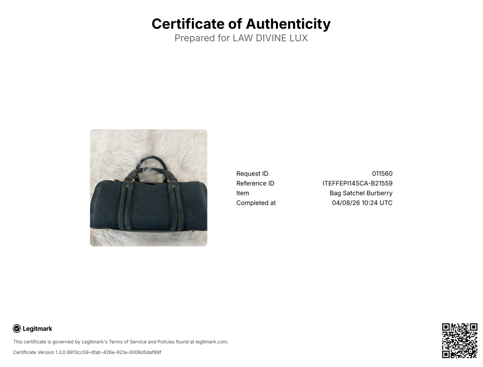 Burberry Medium Indigo Green Suede Leather Bowler Bag  B21559