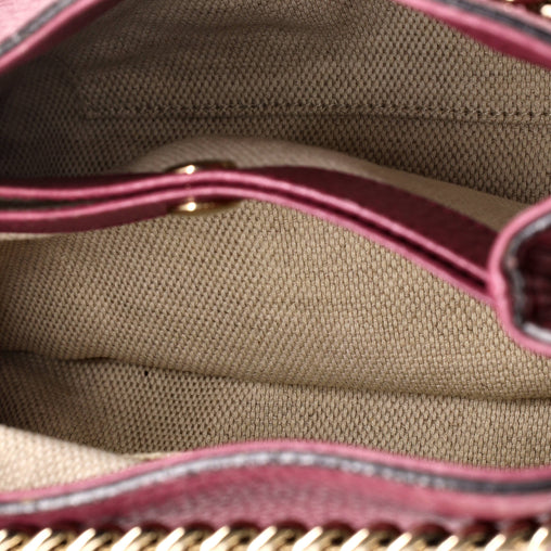 Cellarius Calfskin Small Soho Chain Shoulder Bag Bright Bouganville twins