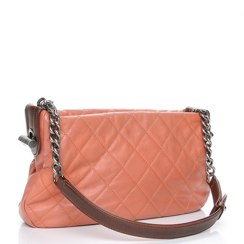 Calfskin Country Chic Small Shoulder Bag Pink Twins