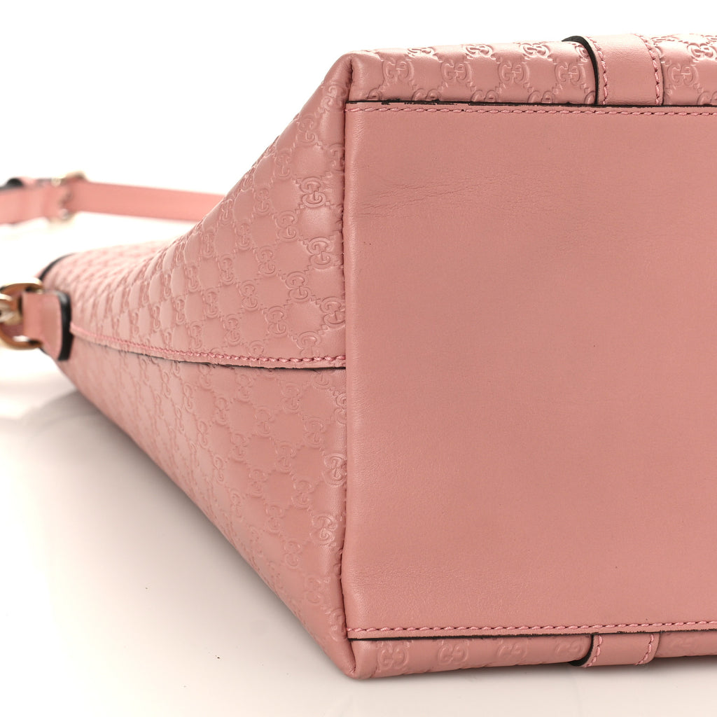 Soft Microguccissima Large Dome Satchel Soft Pink twins