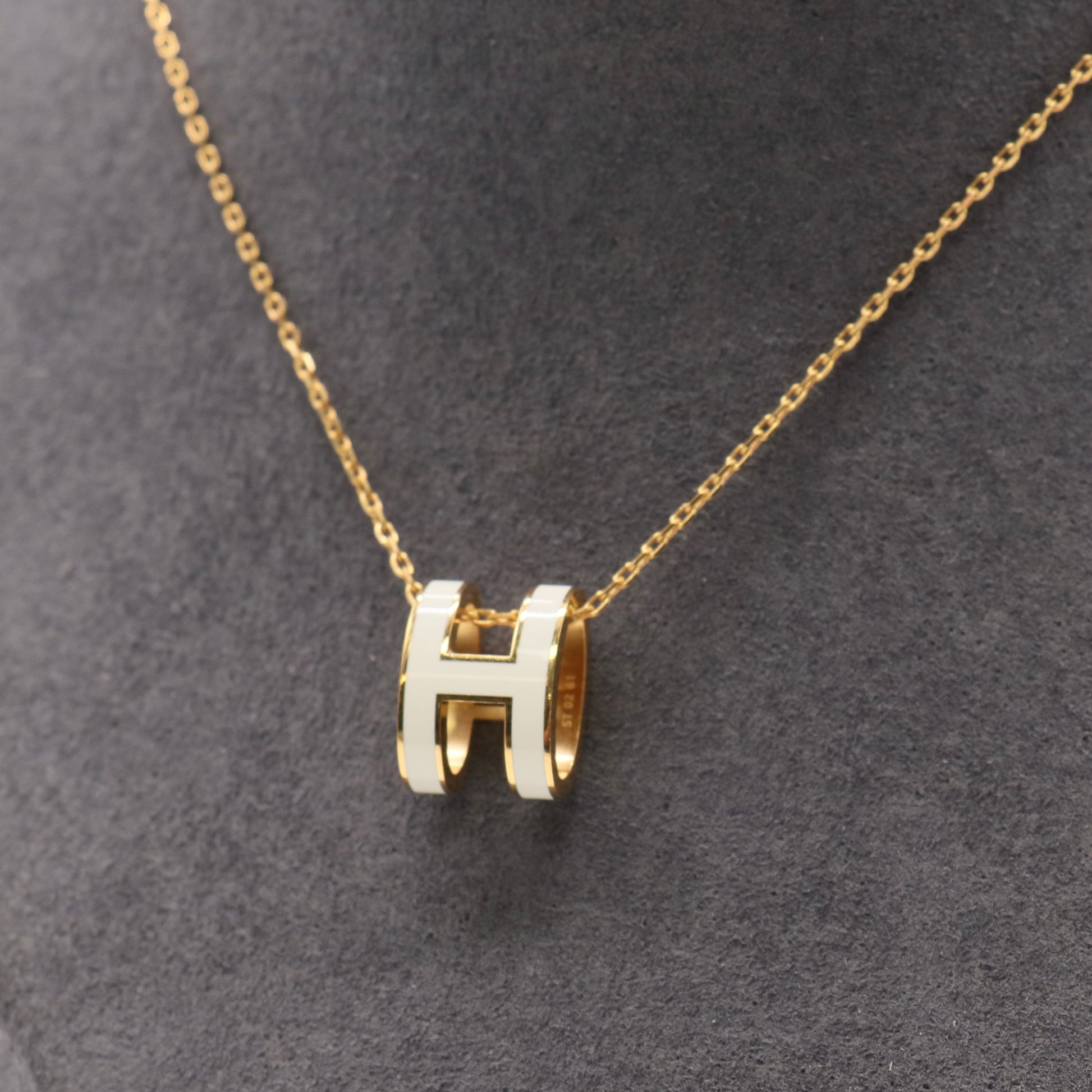 Hermes Pop H Pendant Necklace Twins LDJ5369
