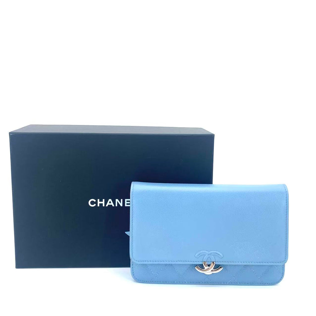 Wallet On Chain leather handbag