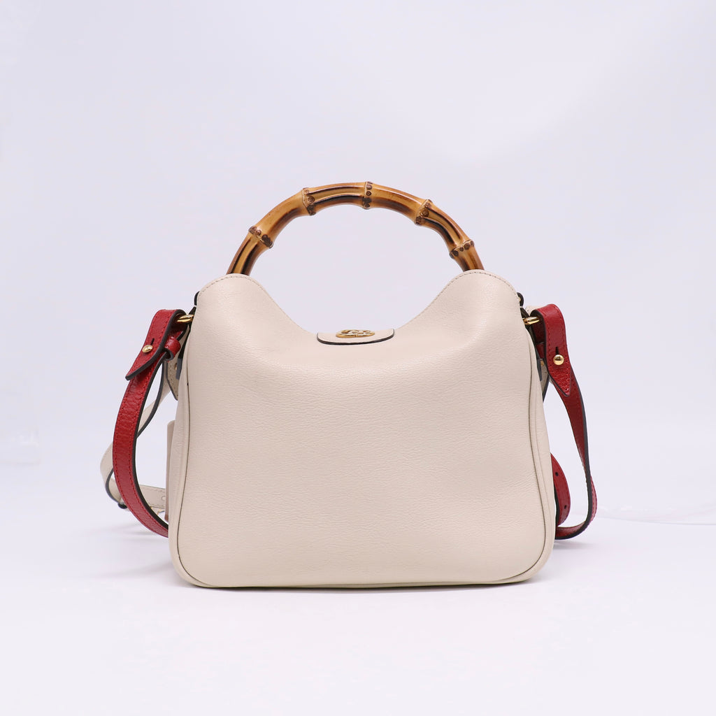 Diana NM Bamboo Shoulder Bag Leather Small Twins LDJ6754