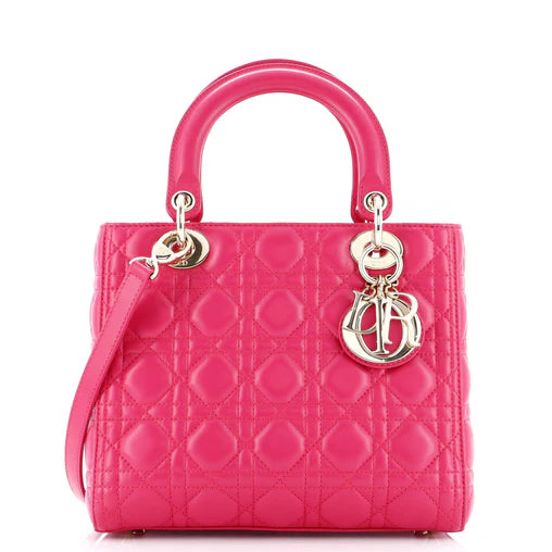 Lady Dior Bag Cannage Quilt Lambskin Medium - twins