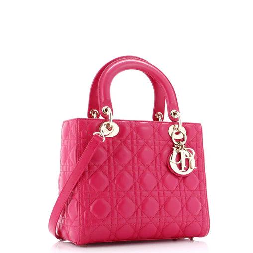 Lady Dior Bag Cannage Quilt Lambskin Medium - twins