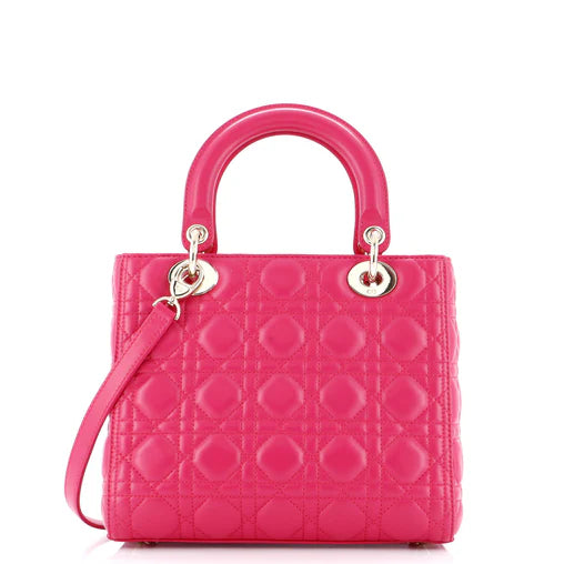Lady Dior Bag Cannage Quilt Lambskin Medium - twins