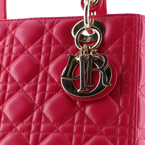 Lady Dior Bag Cannage Quilt Lambskin Medium - twins