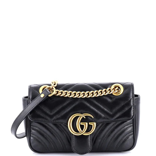 GG Marmont Flap Bag Matelasse Leather Small twins